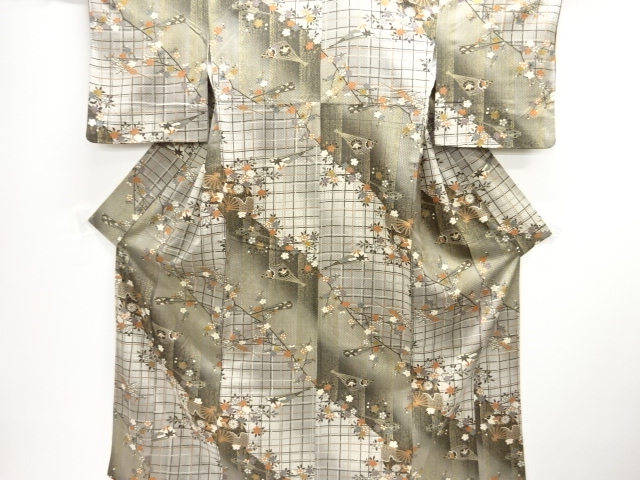 JAPANESE KIMONO / KOMON / FOLDING FAN PATTERN